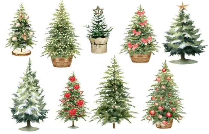 1. Classic Christmas Tree Clipart