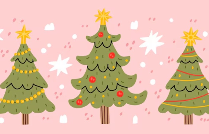 3. Cartoon Christmas Tree Clipart