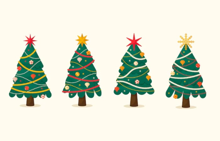 6. Hand-Drawn Christmas Tree Clipart